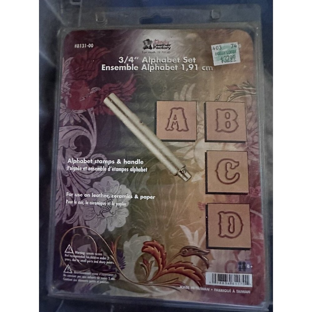 Tandy‎ Leather Ensemble Alphabet Stamp Set  27 Pc 3/4"
